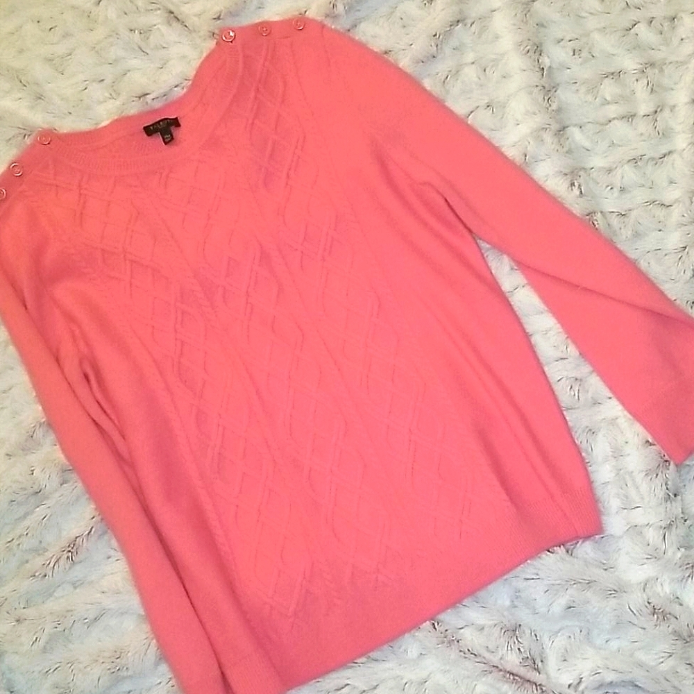 Talbots hot pink sweater.